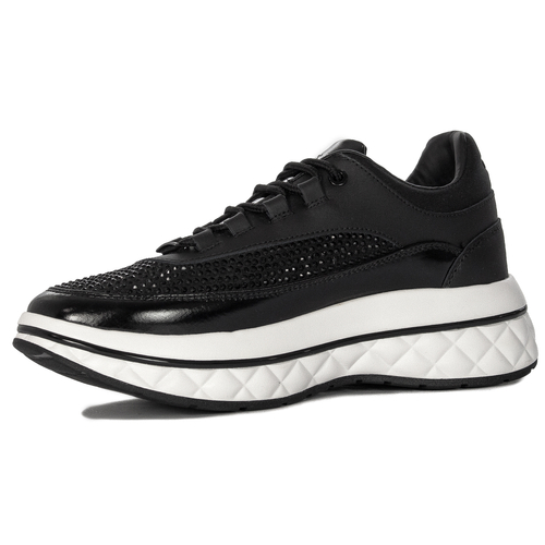 Guess Women's Black Sneakers on the platform