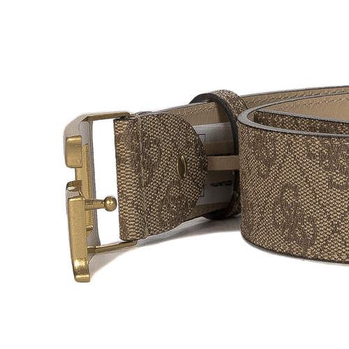 Guess Women's Latte Logo Beige Belt