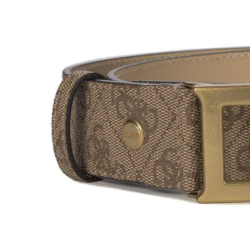 Guess Women's Latte Logo Beige Belt