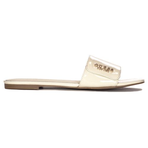 Guess Women's Pattented Ivory Slides