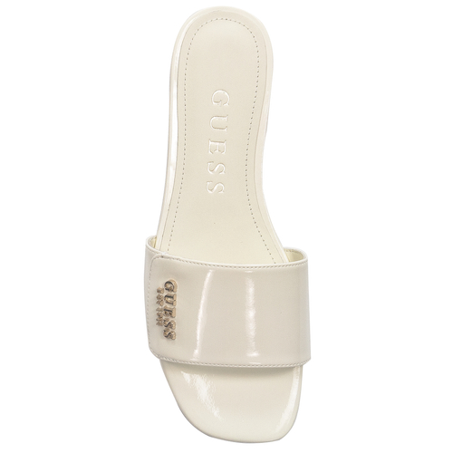 Guess Women's Pattented Ivory Slides