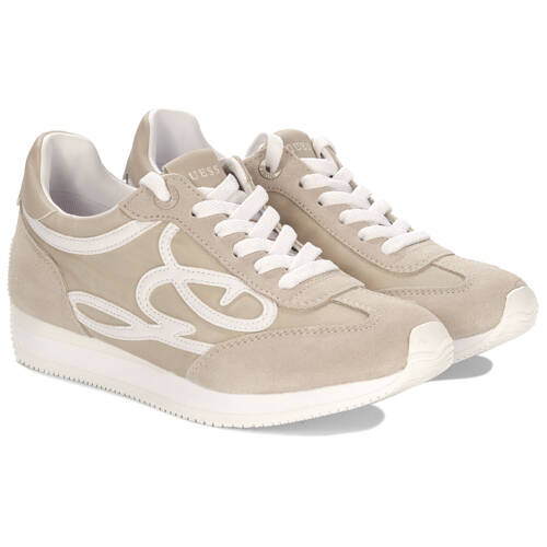 Guess Women's Platform Beige Sneakers