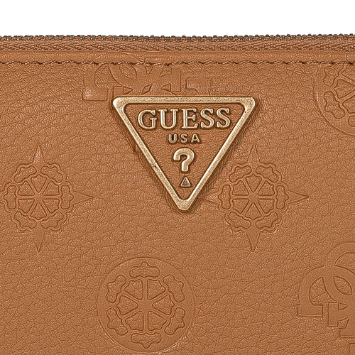 Guess Women's Wallet Helaina SLG Large Zip Around Car Caramel