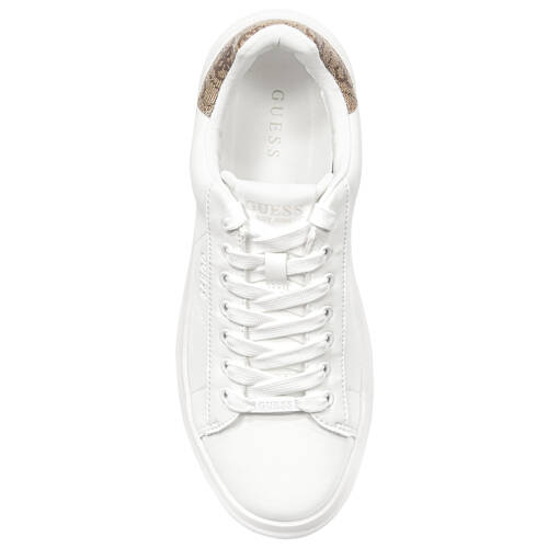 Guess Women's White And Beige Sneakers WHIBEI