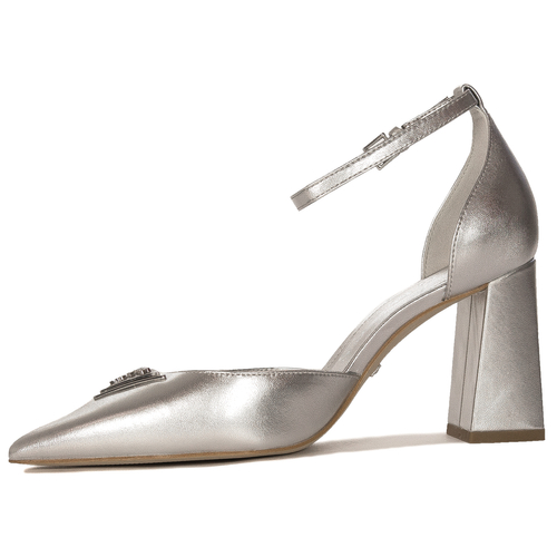 Guess Women's silver leather pumps 