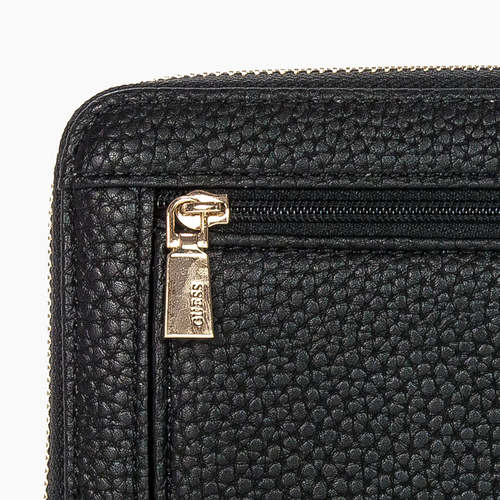 Guess Women's wallet Amara SLG Large Zip Around Bla Black