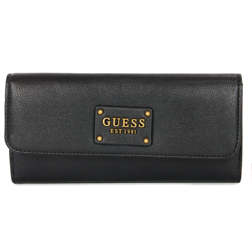 Guess Women's wallet Center Stage Slg Cntntl W / Pch large Bla Black