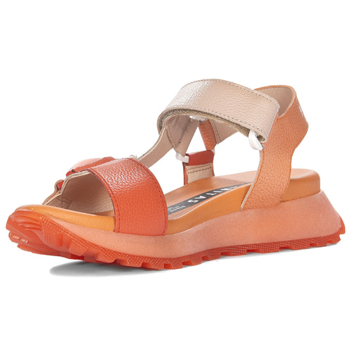 Hispanitas Women's Platform Coral Scarlet Sandals 