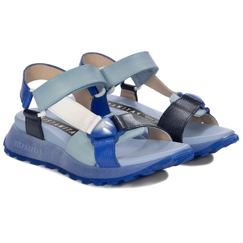 Hispanitas Women's Platform Indigo Jeans Sandals 