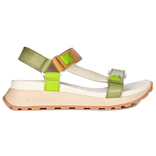 Hispanitas Women's Platform Sandals with Velcro Cervo Aloe Nata