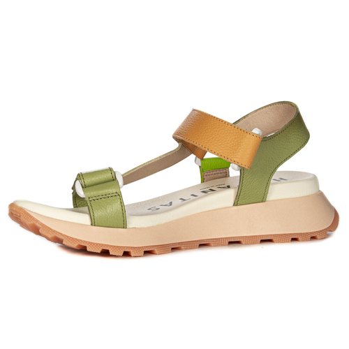 Hispanitas Women's Platform Sandals with Velcro Cervo Aloe Nata