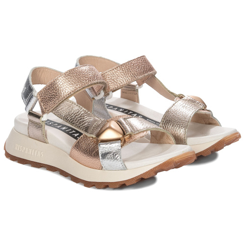 Hispanitas Women's Platform Silver Cava Sandals 