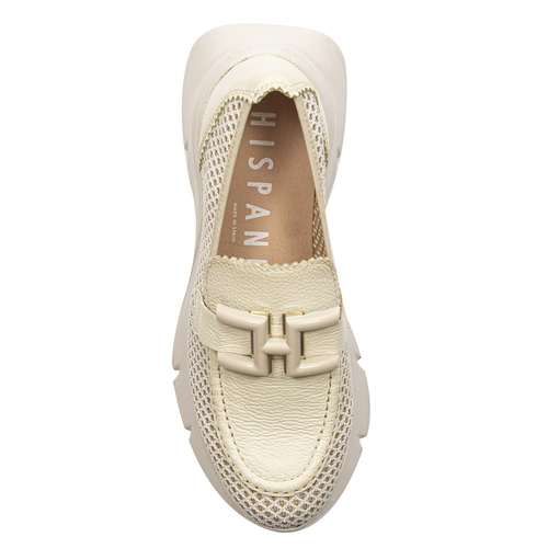 Hispanitas Women's Sidney Desert beige platform moccasin half shoes