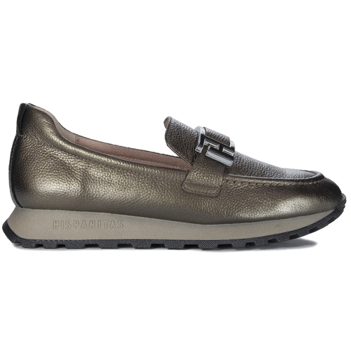 Hispanitas Women's leather Basalt moccasins