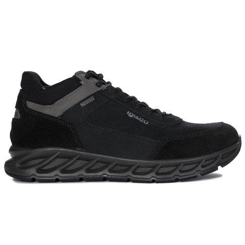 Igi&Co Men's Nero Black Sneakers