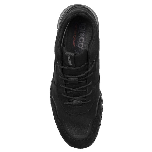 Igi&Co Men's Nero Nubuck Black Sneakers