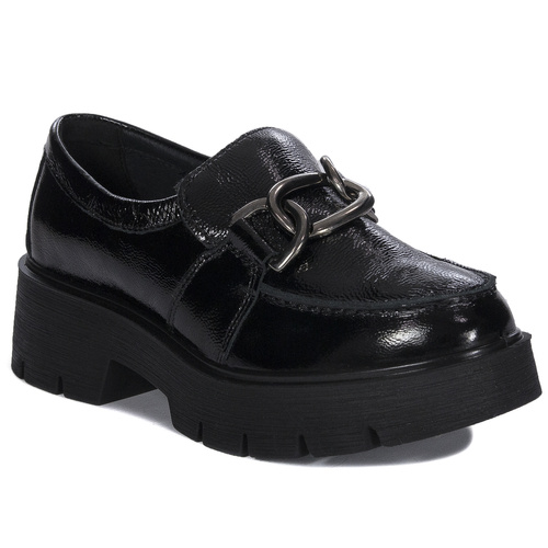 Igi&Co Women's leather platform black naplak/nero shoes