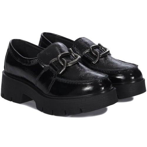 Igi&Co Women's leather platform black naplak/nero shoes