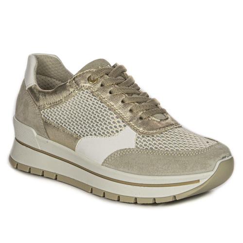 Igi&Co Women's leather platform sneakers beige