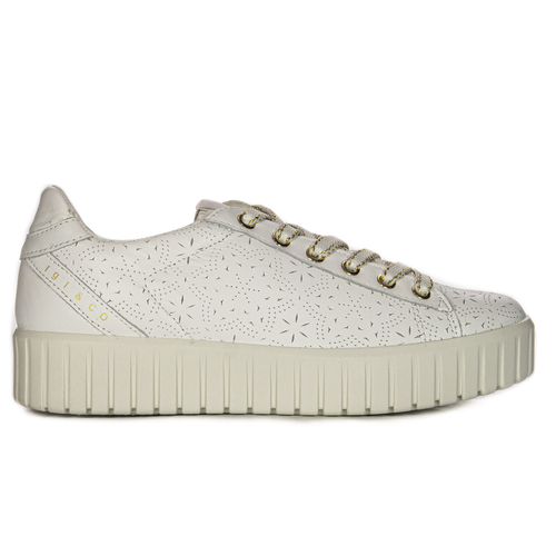 Igi&Co Women's leather platform white sneakers