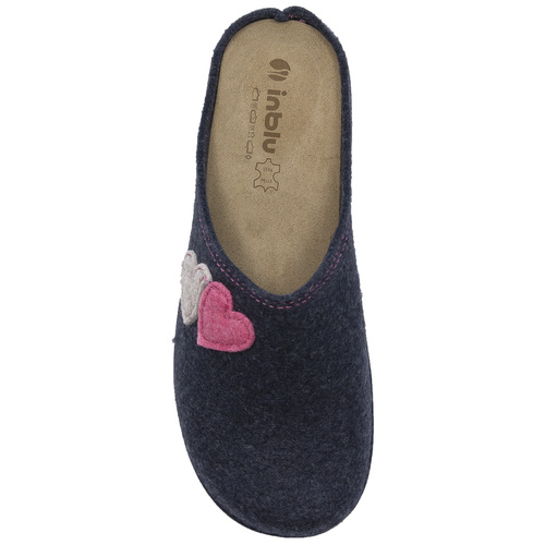 Inblu Women's Grey - Blue slippers