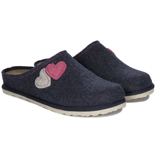 Inblu Women's Grey - Blue slippers