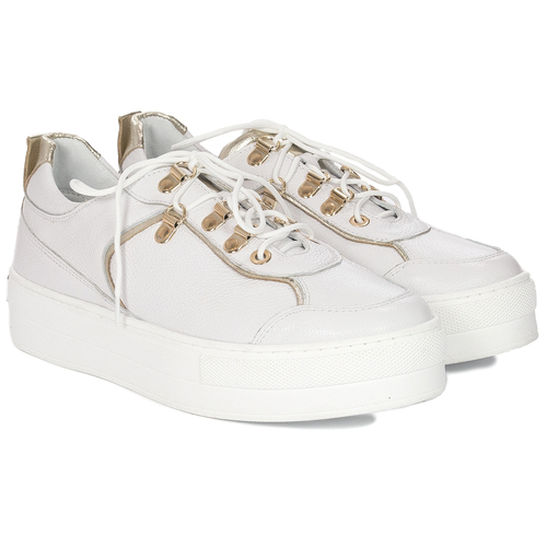 Inofio women's leather white shoes 