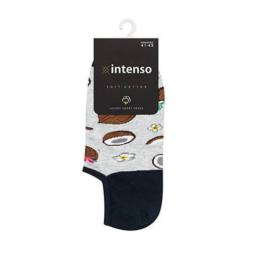 Intenso socks art.037 col.031 Gray and Navy Blue Coconut