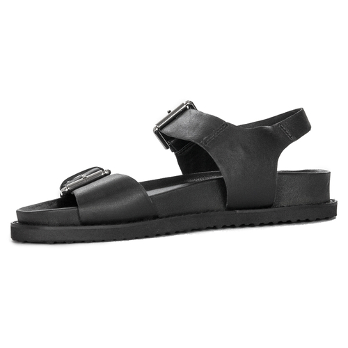 Inuovo Black Women's Leather Sandals