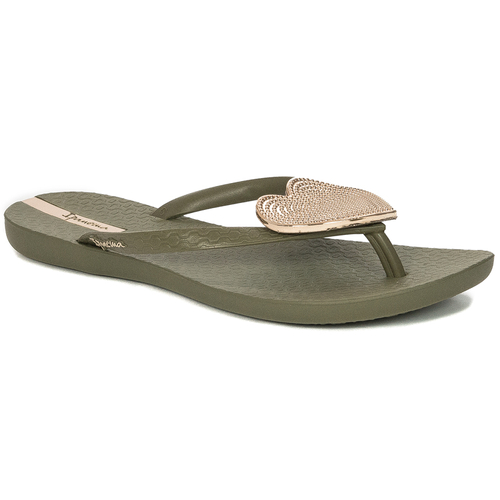 Ipanema Maxi Fashion II Fem Green/Beige flip-flops Slippers