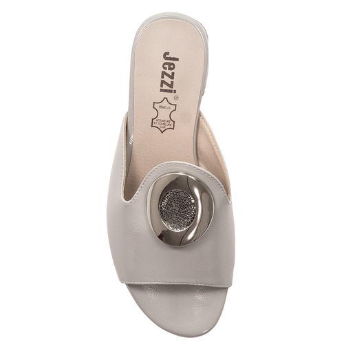 Jezzi Women Slides On Heel Gray