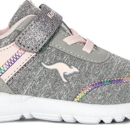 Kangaroos 02078 000 2063 Vapor Grey Frost Pink Flat Sneakers