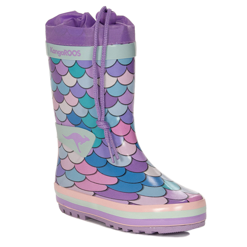 Kangaroos Lavender/Scale children's galoshes