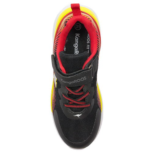 Kangaroos children's boys' shoes Jet Black / Fiery Red Sneakers