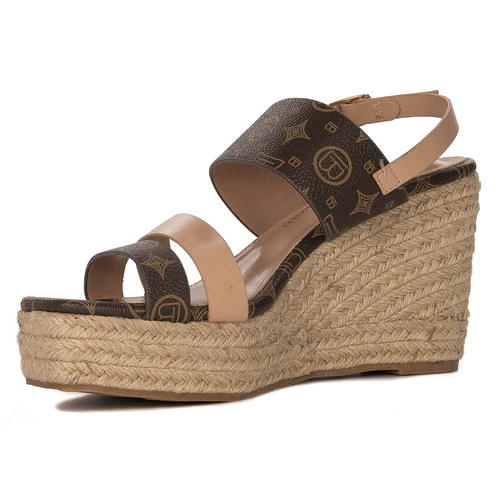 Laura Biagiotti Women Sandals On Heel Brown