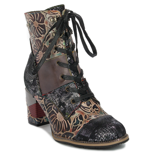 Laura Vita Black women's leather boots Maevao 02-Acier