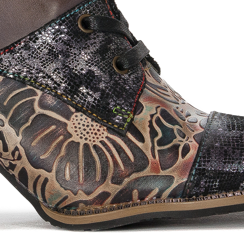 Laura Vita Black women's leather boots Maevao 02-Acier