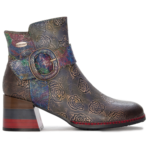 Laura Vita Women's boots in leather Odeo 01 Bleu