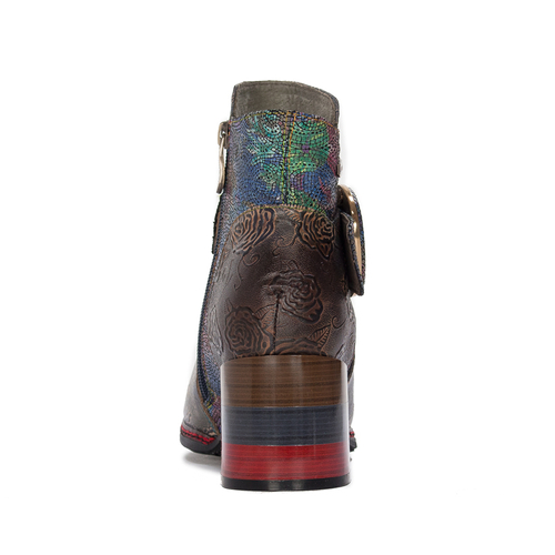 Laura Vita Women's boots in leather Odeo 01 Bleu