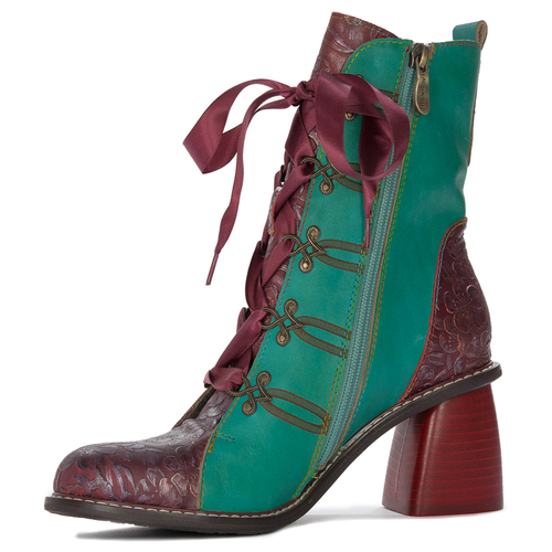 Laura Vita Women's boots in leather green