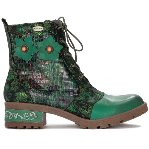 Laura Vita Women's leather boots Cocrailo 51A Vert Fc green