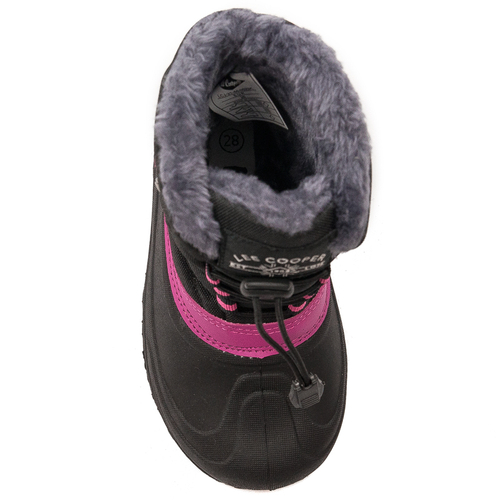 Lee Cooper Black - Fuchsia Snow Boots LCJ-21-44-0523K