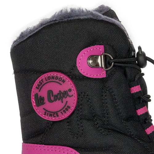 Lee Cooper Black - Fuchsia Snow Boots LCJ-21-44-0523K