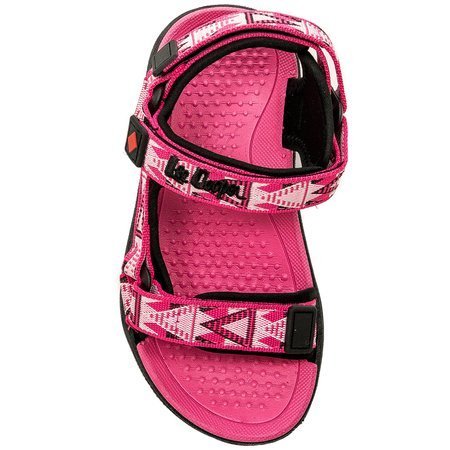 Lee Cooper Children's girls' sandals with Velcro Black Fuxia