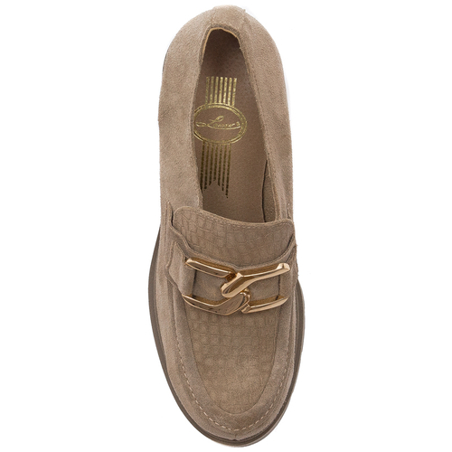 Lemar Women's leather suede shoes W.Taupe + Bolzano beige