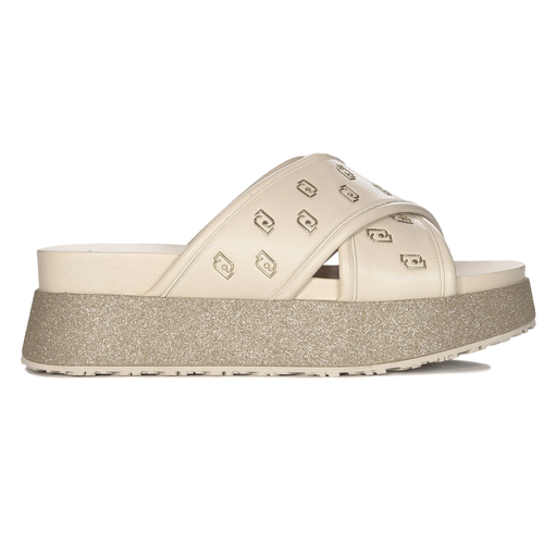 Liu Jo Women's platform flip-flops Butter beige