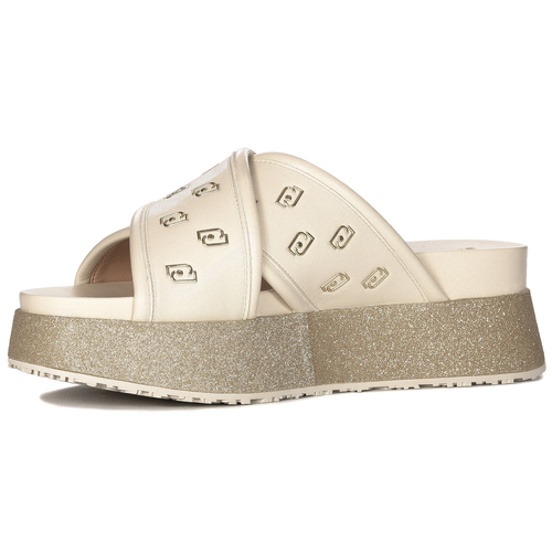 Liu Jo Women's platform flip-flops Butter beige