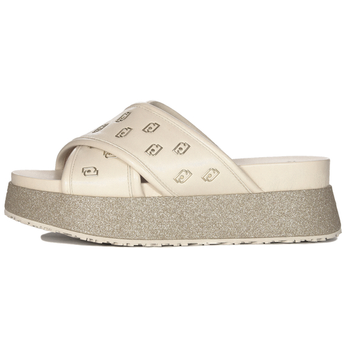 Liu Jo Women's platform flip-flops Butter beige