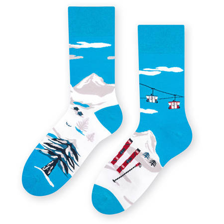 MORE Asymmetrical Blue/ Ski socks