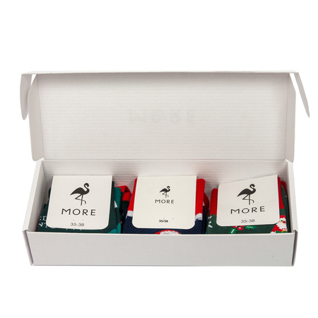 MORE Christmas Socks Set 3-Pack 7104 + Box